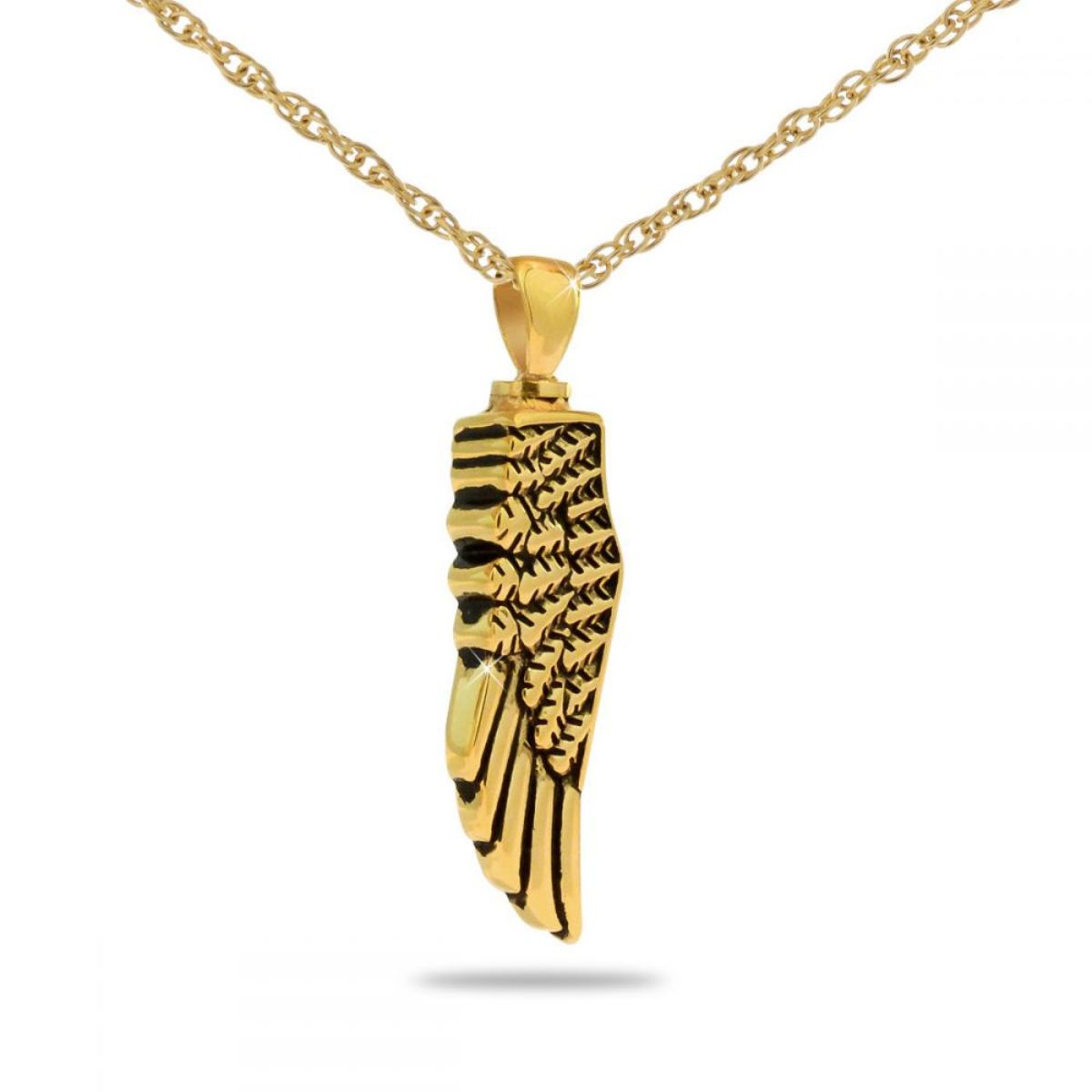 Angel’s Wing Solid Gold Pendant
