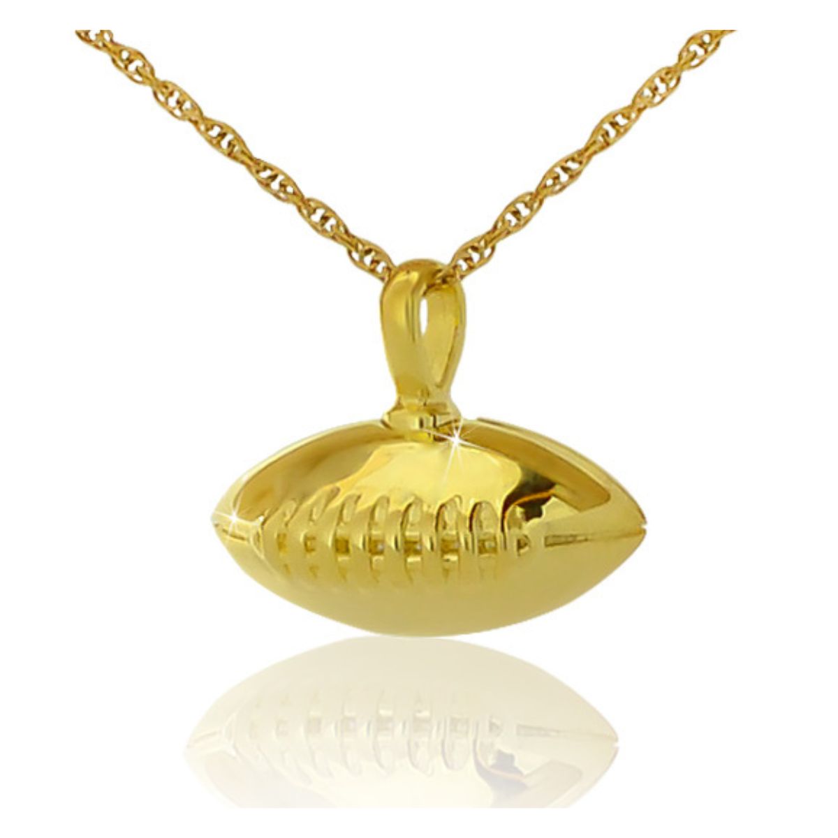 Solid Gold Football Pendant Keepsake