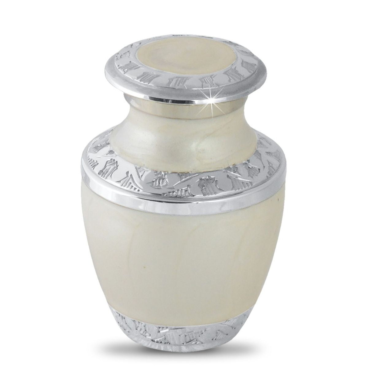 White Floral Metal Keepsake